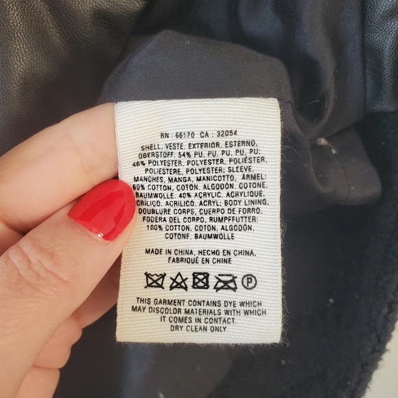 Elevenses Hiroumi Faux leather Knit Moto Jacket LG - Picture 7 of 7